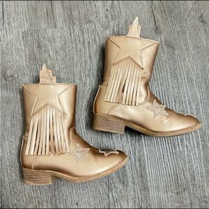 Rose gold Fringe Western Boots
